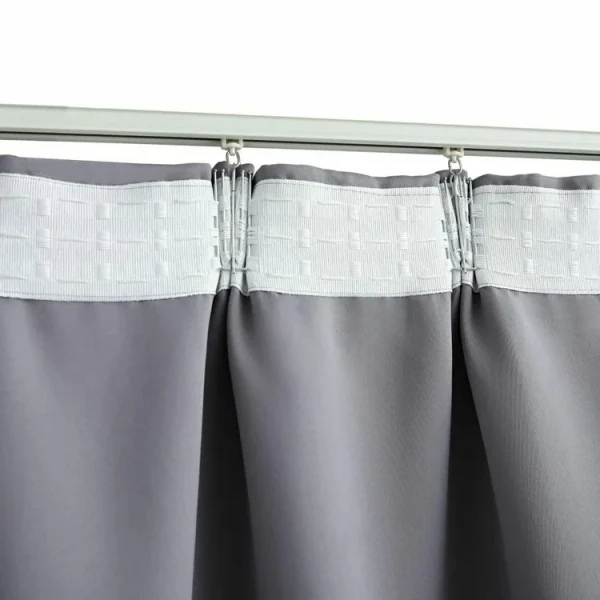 VIDAXL Rideaux Occultants Aspect Lin Avec œillets 2 Pcs Gris 140x245cm à prix d'occasion 5