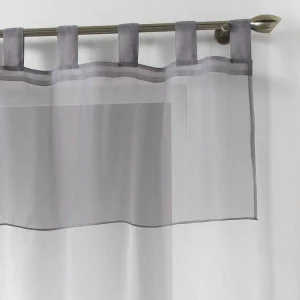 Paris Prix Rideau Voilage Duo 140x240cm Blanc & Gris soldes en ligne 6