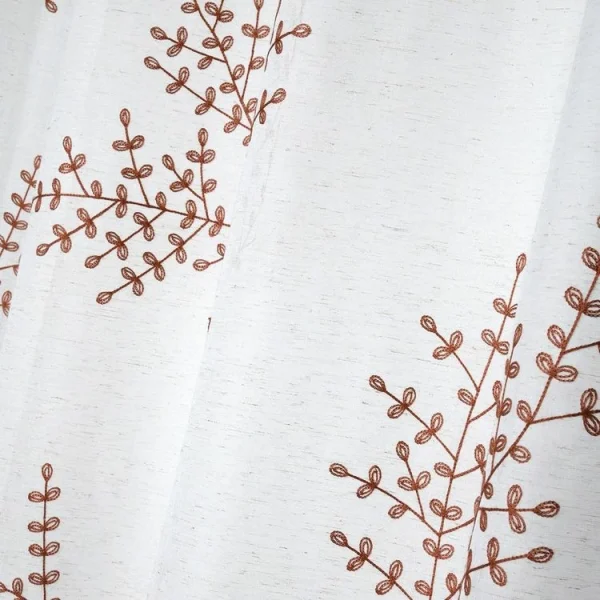 à prix imbattables Lovely Casa Voilage à œillets 140×260 Cm Adonis Rouille 3