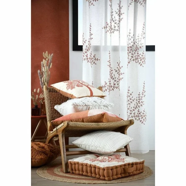à prix imbattables Lovely Casa Voilage à œillets 140×260 Cm Adonis Rouille 4