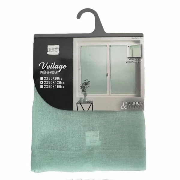 luxe soldes Paris Prix Paire De Voilages Sandra 60x120cm Menthe 5