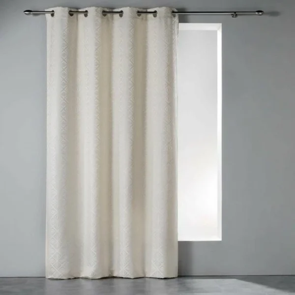 Achat VIDAXL Rideaux Avec Anneaux En Metal 2 Pcs Coton 140×245 Cm Gris 3