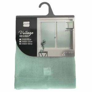 Paris Prix Paire De Voilages Sandra 60x160cm Menthe remise en ligne 12