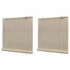 VIDAXL Stores A Rouleau Bambou Naturel 2 Pcs 120 X 160 Cm REMISE allant jusqu. 16