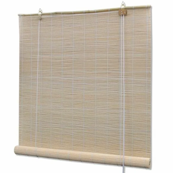 VIDAXL Stores A Rouleau Bambou Naturel 2 Pcs 120 X 160 Cm REMISE allant jusqu. 3