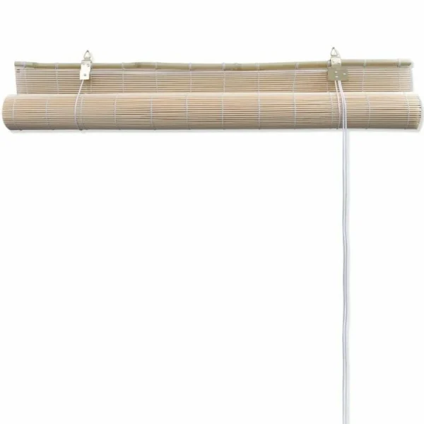 VIDAXL Stores A Rouleau Bambou Naturel 2 Pcs 120 X 160 Cm REMISE allant jusqu. 7