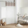 soldes luxe Paris Prix Rideau Voilage à Œillets Minnie 140x240cm Taupe 7