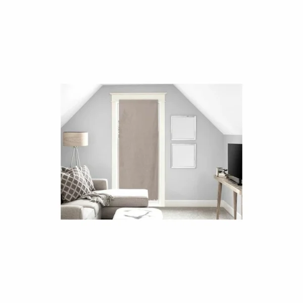 Satisfait ou Remboursé Soleil D’ocre Voile Pour Porte Fenêtre En Coton 90×200 Cm PANAMA Taupe 1