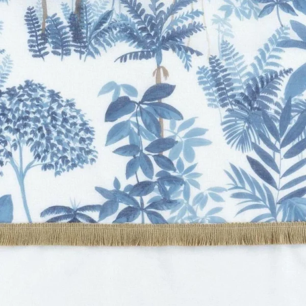 achat pas cher Paris Prix Rideau Voilage Imprimé Amazonia 140x240cm Bleu 4
