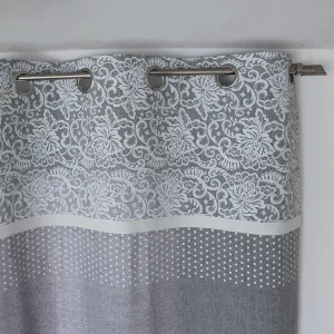 achat No Name Rideau à œillets 140×240 Elisa Gris Coton 12