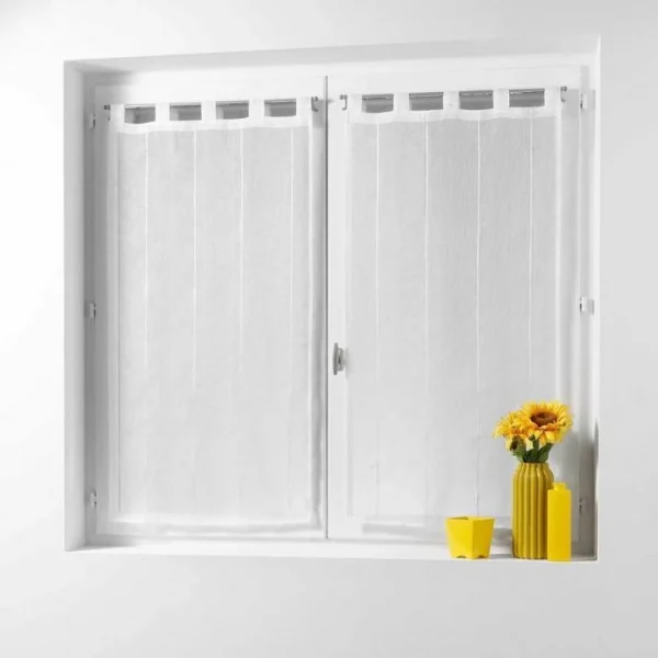 VIDAXL 2 Pcs Rideau A Passant Micro Satin Noir 140 X 225 Cm excellent qulity 3