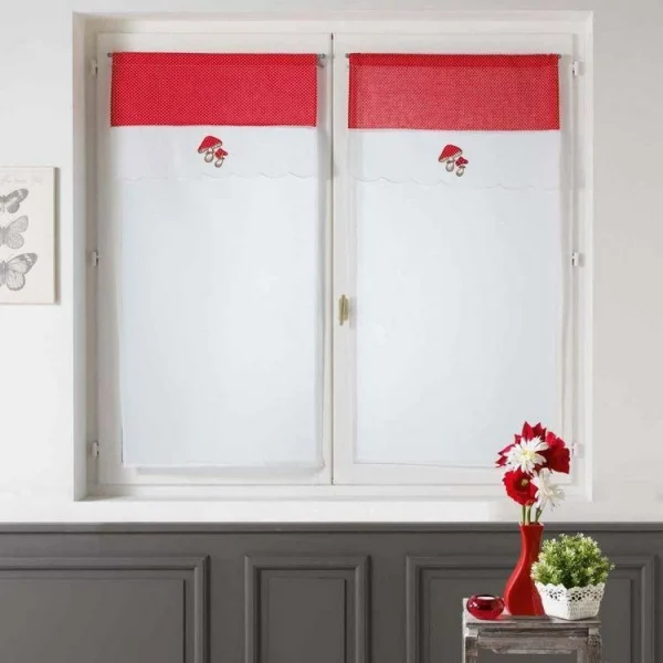 VIDAXL Rideau Voile 140 X 600 Cm Rouge marques pas cher 1