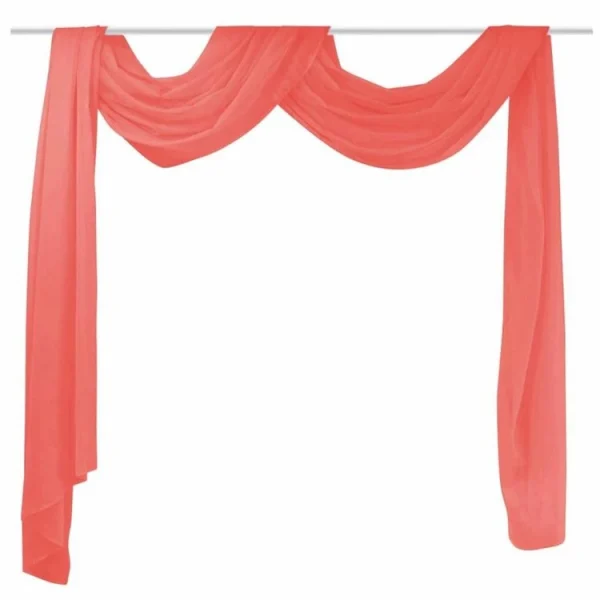 VIDAXL Rideau Voile 140 X 600 Cm Rouge marques pas cher 3