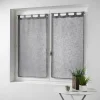 Paris Prix Paire De Voilages Haltona 60x160cm Gris magasin france 8