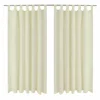 marques de renommée VIDAXL 2 Pcs Rideau A Passant Micro Satin Creme 140 X 175 Cm 10