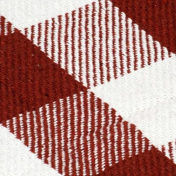 mode VIDAXL Couverture Coton Carreaux 220 X 250 Cm Rouge Delave 6