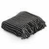 Les achats en ligne VIDAXL Couverture Coton A Carres 220 X 250 Cm Noir 19