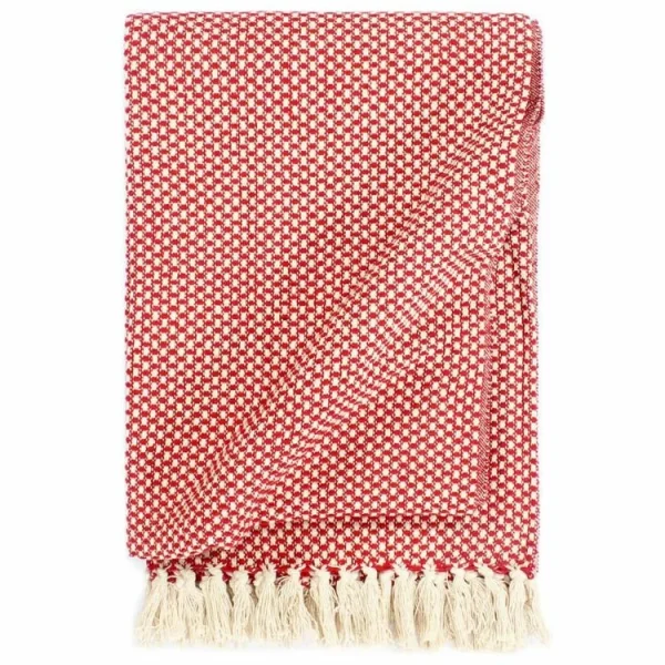 VIDAXL Couverture En Coton 220 X 250 Cm Rouge grande popularité 1