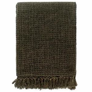 VIDAXL Couverture En Coton 160 X 210 Cm Anthracite/Marron l'unique style 12