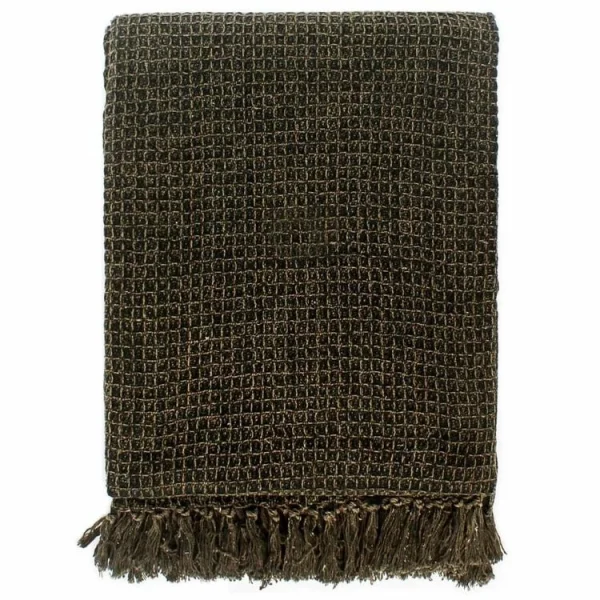 VIDAXL Couverture En Coton 160 X 210 Cm Anthracite/Marron l'unique style 4