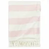 Protections acheteurs VIDAXL Couverture Coton Rayures 220 X 250 Cm Vieux Rose 20