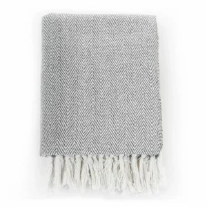 VIDAXL Couverture Coton A Chevrons 125 X 150 Cm Gris grossiste en ligne 10