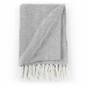 VIDAXL Couverture Coton A Chevrons 125 X 150 Cm Gris grossiste en ligne 12