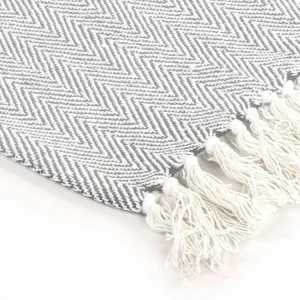 VIDAXL Couverture Coton A Chevrons 125 X 150 Cm Gris grossiste en ligne 14