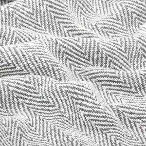 VIDAXL Couverture Coton A Chevrons 125 X 150 Cm Gris grossiste en ligne 16