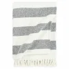 VIDAXL Couverture Coton Rayures 160 X 210 Cm Anthracite pas cher 17
