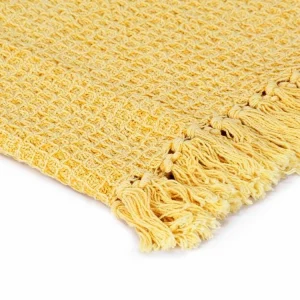 VIDAXL Couverture En Coton 220 X 250 Cm Jaune Moutarde styles dernier cri 11