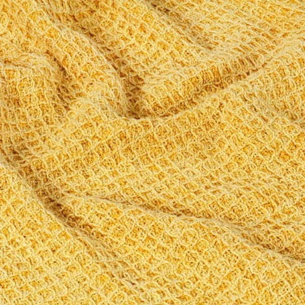 VIDAXL Couverture En Coton 220 X 250 Cm Jaune Moutarde styles dernier cri 6