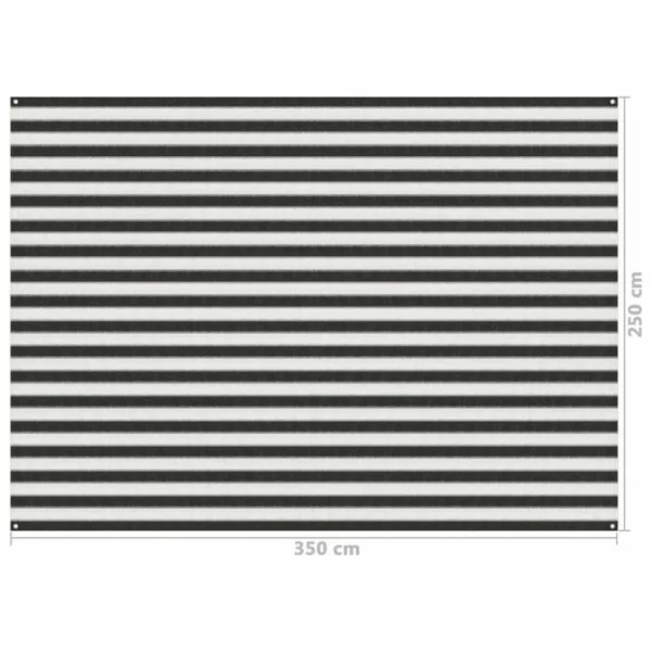 VIDAXL Tapis De Tente 250×350 Cm Anthracite Et Blanc à prix d'occasion 5