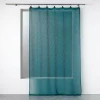 boutique pas cher Paris Prix Rideau Voilage à Anneaux Linka 140x240cm Bleu 11