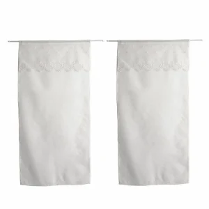 vente pas cher en ligne No Name Paire Vitrages 60×160 Massala Blanc 9