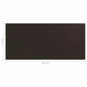 remise en ligne VIDAXL Tapis De Tente 250×550 Cm Marron 12