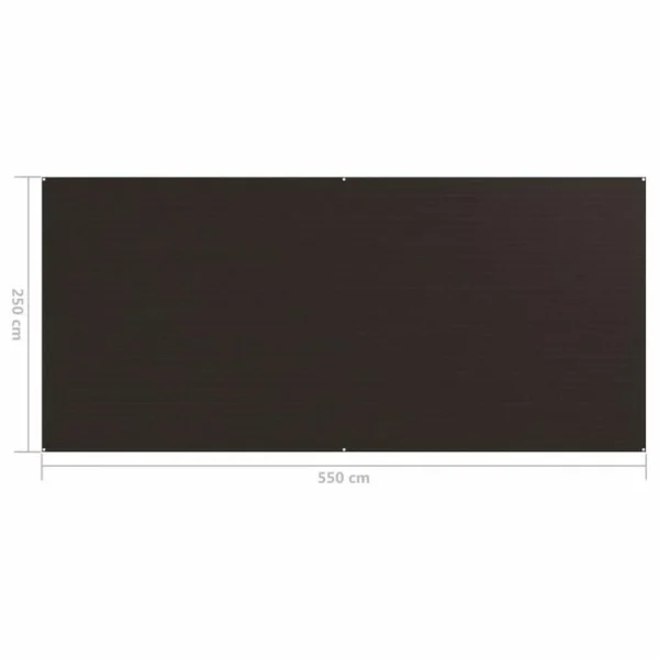 remise en ligne VIDAXL Tapis De Tente 250×550 Cm Marron 5