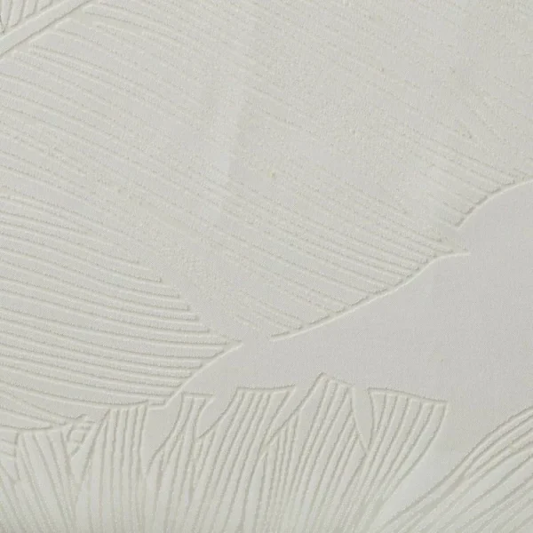 vente luxe pas cher ATMOSPHERA Voilage Dévo à Imprimé Feuille – 140 X 240 Cm – Blanc 3