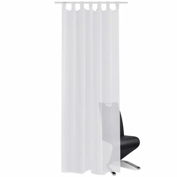 VIDAXL Rideau Fin Blanc 140×225 Cm 2 Pcs acheter 3