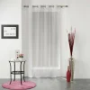 Paris Prix Rideau Voilage à Oeillets Elea 140x240cm Blanc & Argent Livraison gratuite 7
