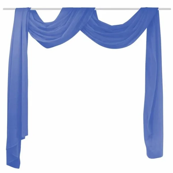 mode VIDAXL Rideau Voile 140 X 600 Cm Bleu Royal 1