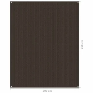 VIDAXL Tapis De Tente 250×200 Cm Marron marque pas cher 12
