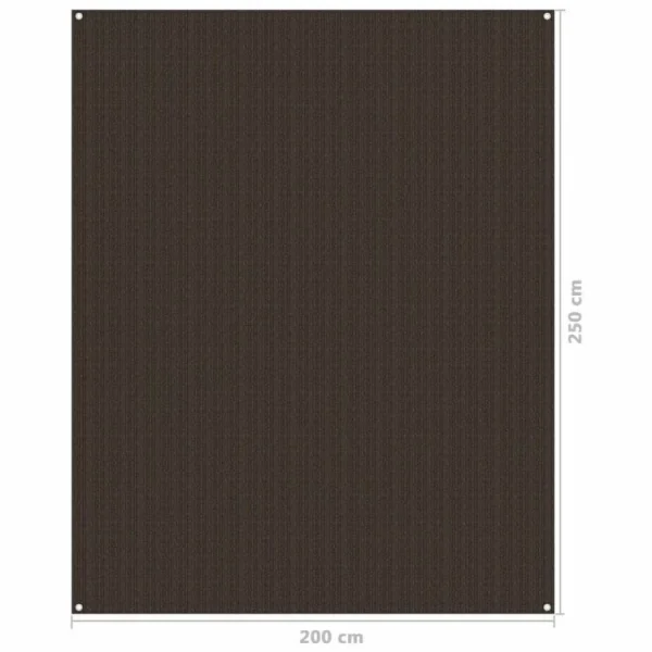 VIDAXL Tapis De Tente 250×200 Cm Marron marque pas cher 5