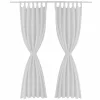 fashioniable TOILINUX Lot De 2 Rideaux Lilou – 140 X 260 Cm – Bleu Canard 20