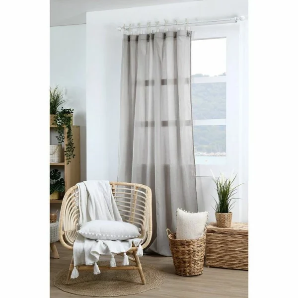 Lovely Casa Voilage 140×260 Cm Olonne Naturel Coton en vente 4