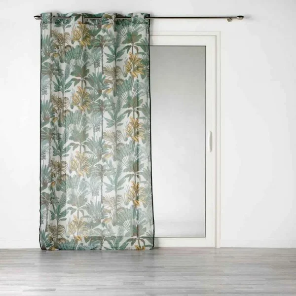 Paris Prix Rideau Voilage à Œillets Balinesia 140x280cm Vert magasin 1