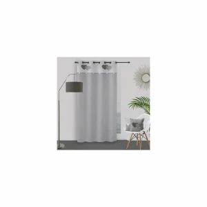 VIDAXL Rideaux Occultants Aspect Lin Avec Crochets 2pcs Gris 140x245cm dernière tendance 12