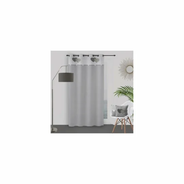 VIDAXL Rideaux Occultants Aspect Lin Avec Crochets 2pcs Gris 140x245cm dernière tendance 5