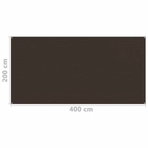 VIDAXL Tapis De Tente 200×400 Cm Marron vente pas cher en ligne 12