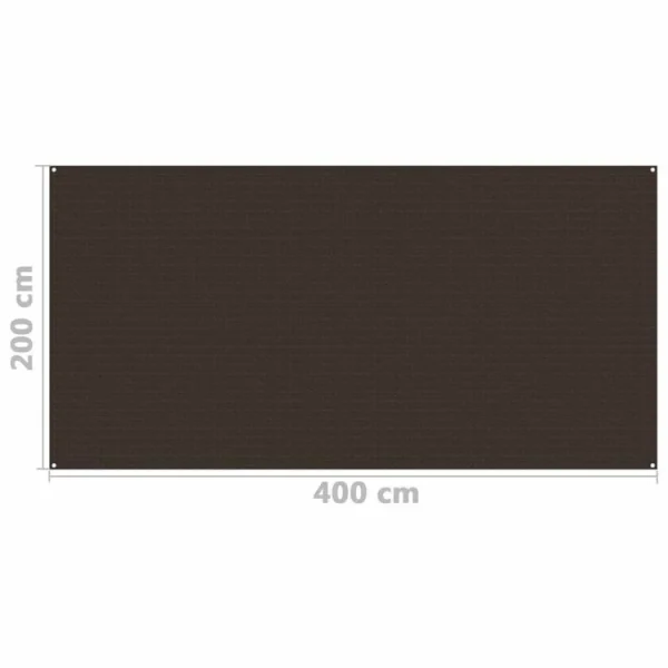 VIDAXL Tapis De Tente 200×400 Cm Marron vente pas cher en ligne 5